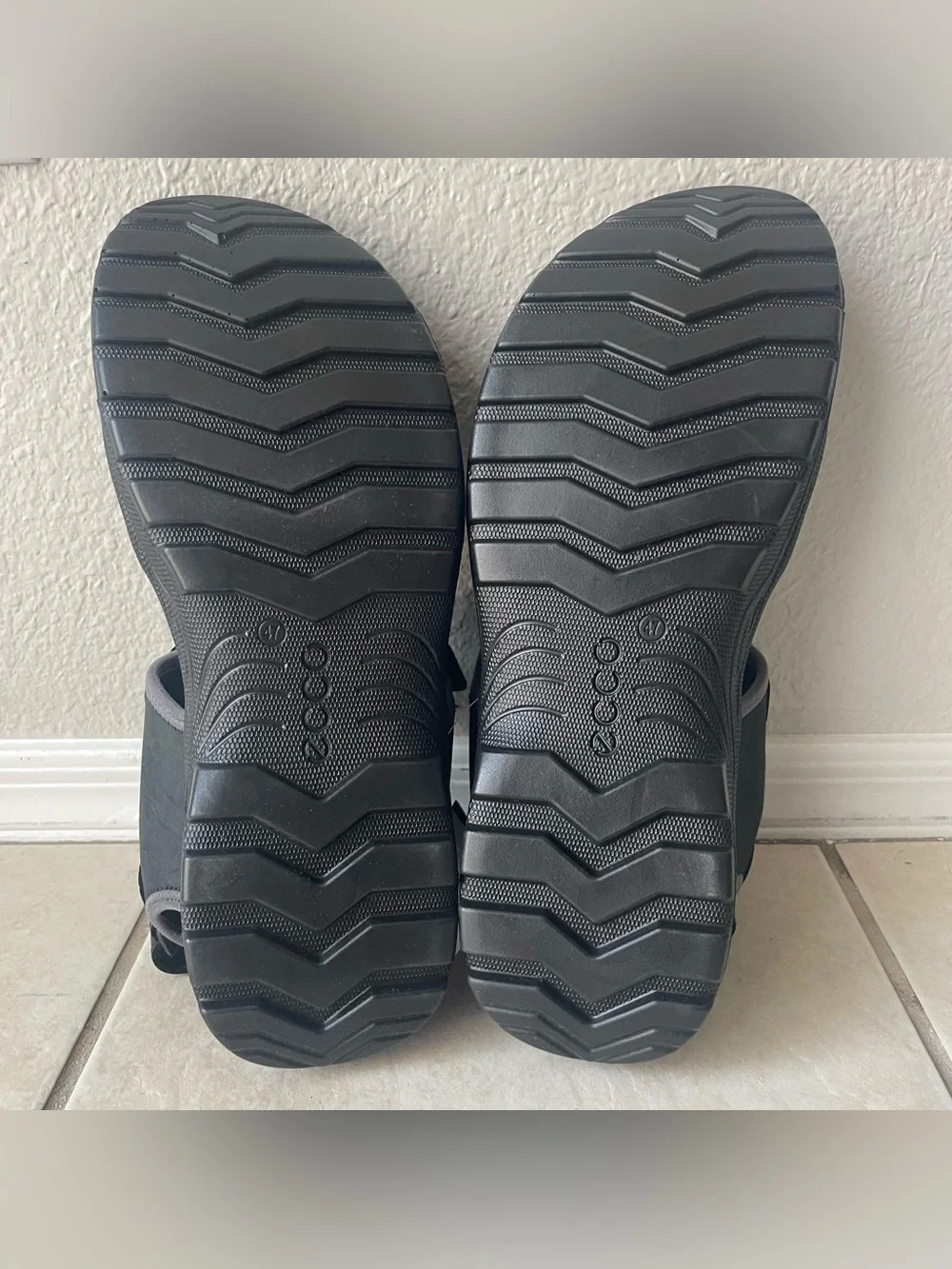 ECCO Onroads 3 Straps Mens US 13-13.5 EU 47 Black Hiking Walking Water Sandals